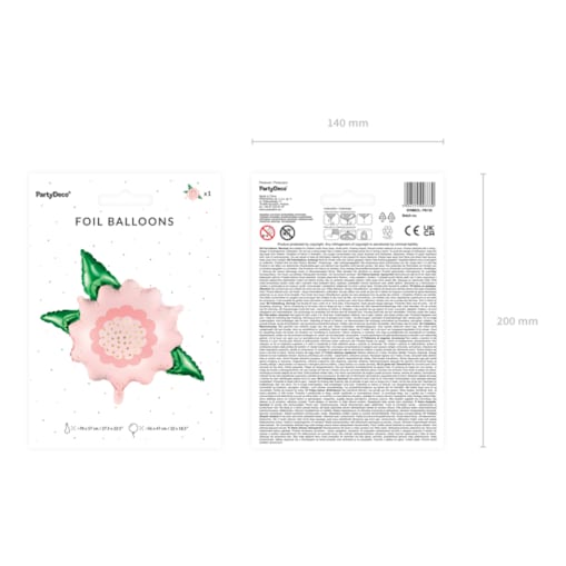 Balon foliowy Kwiat, 70x62 cm, mix