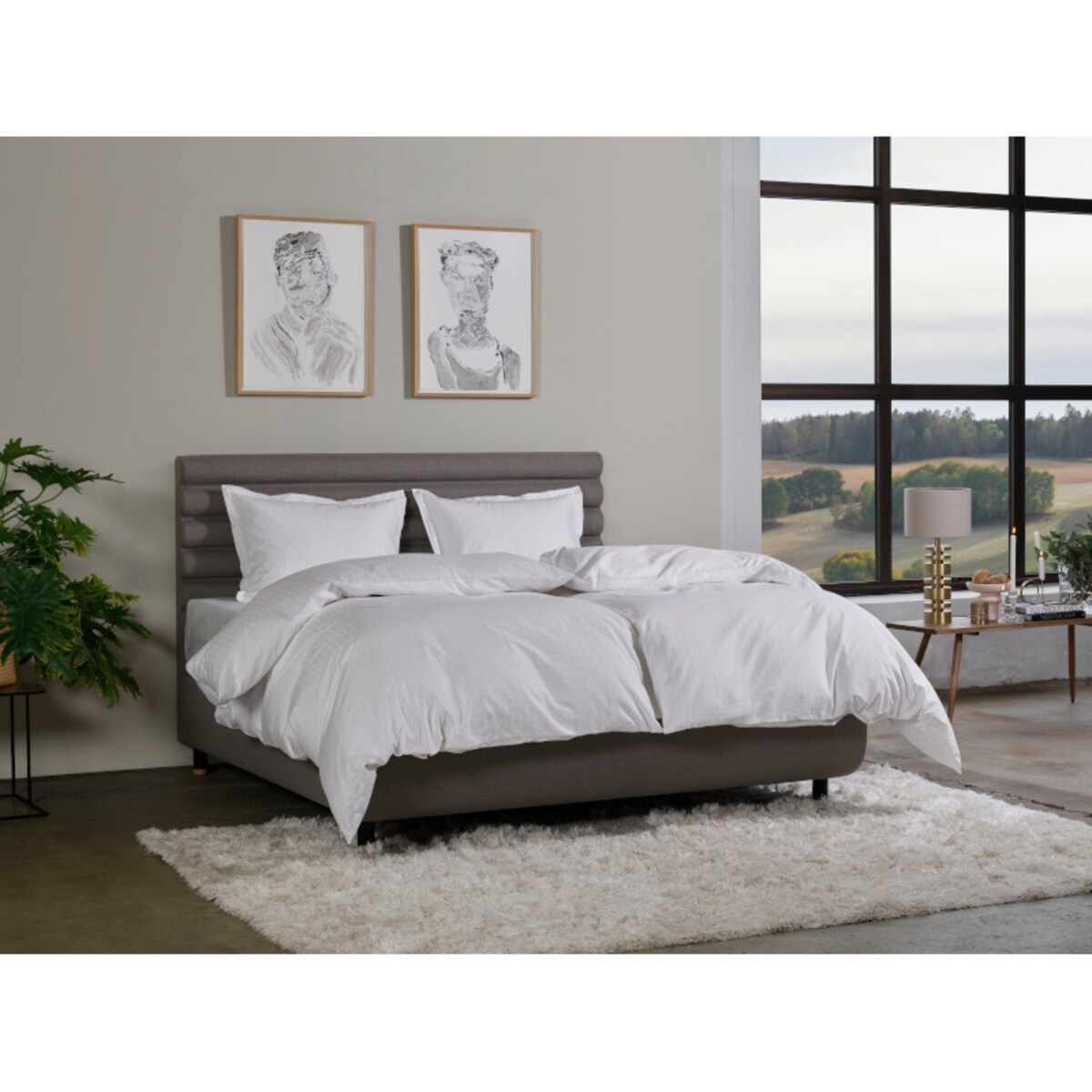 Poszwa na kołdrę Home by Tempur® Luxe Jacquard Cotton 200x220 Biel