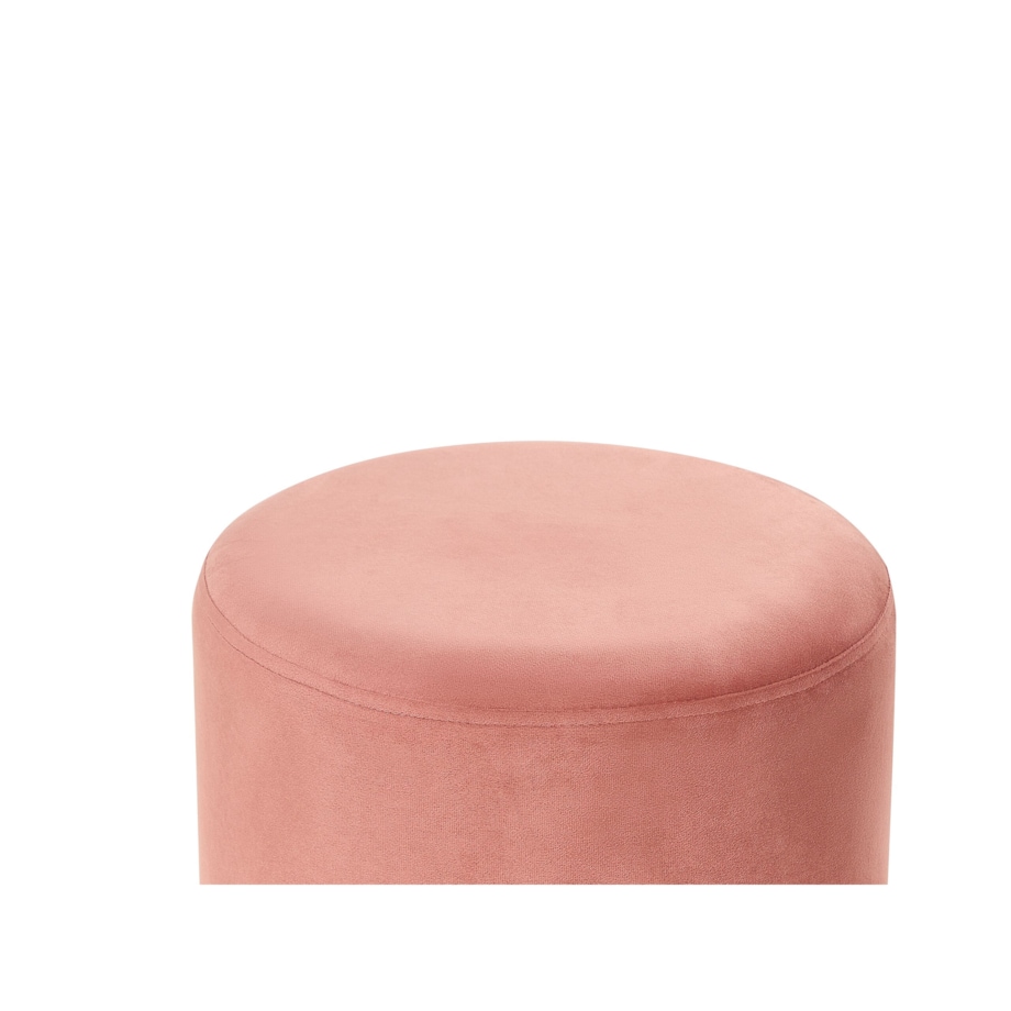 Puf welurowy ⌀ 35 cm różowy YANKTON