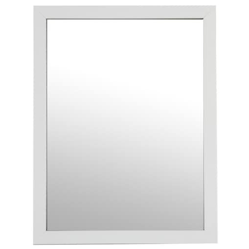 Lustro łazienkowe prostokątne Basic, 34 x 44 cm, kolor biały, aluminium