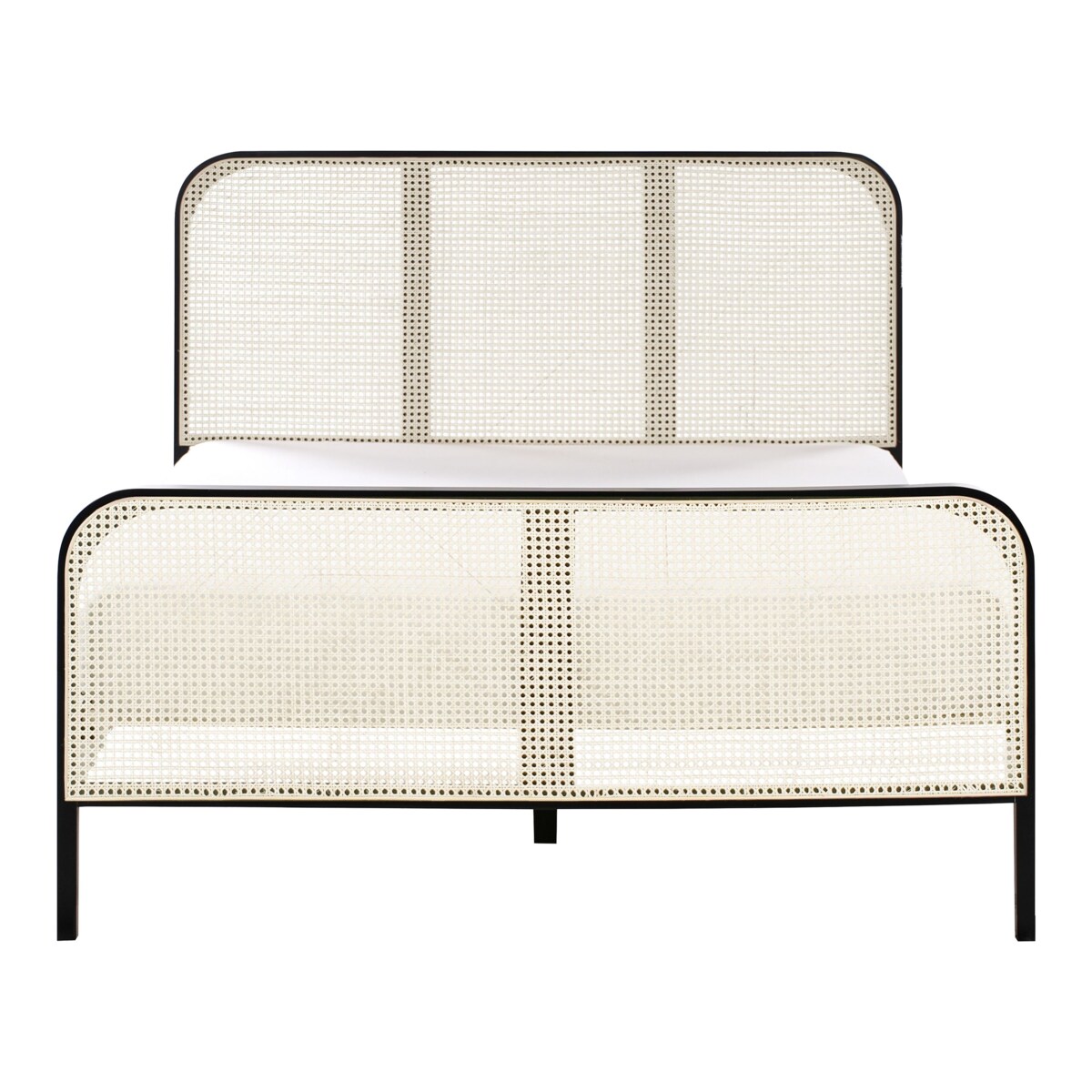 Łóżko Drewno sosnowe GONFARON 140 x 200 cm Czarny