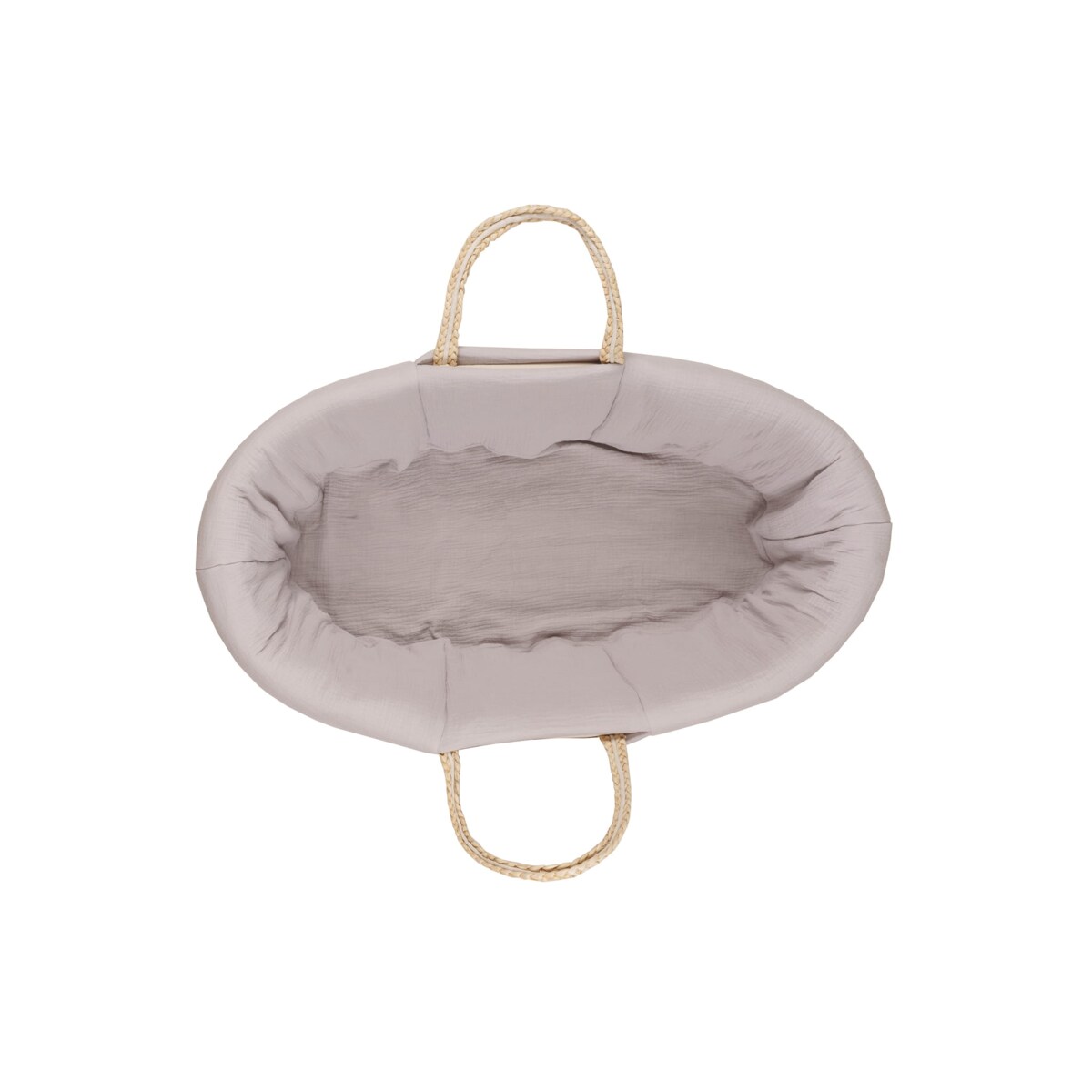 Wyściółka muślinowa do kosza mojżesza grey