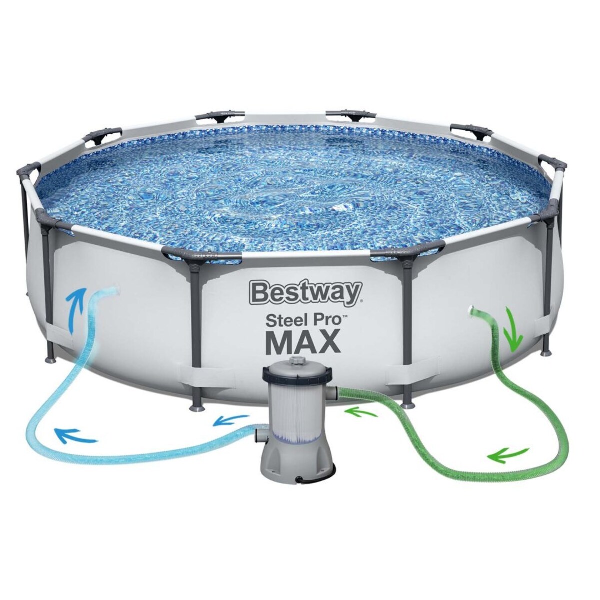 Basen ogrodowy stelażowy 366 x 76 cm 16w1 Bestway 56416 + maszynka do baniek GRATIS