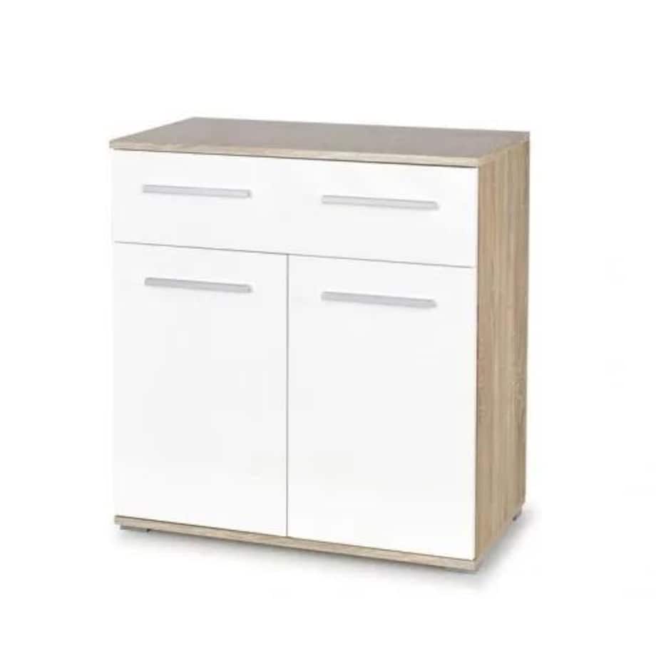 Komoda LIMA 80 KM-1 dąb sonoma/biała