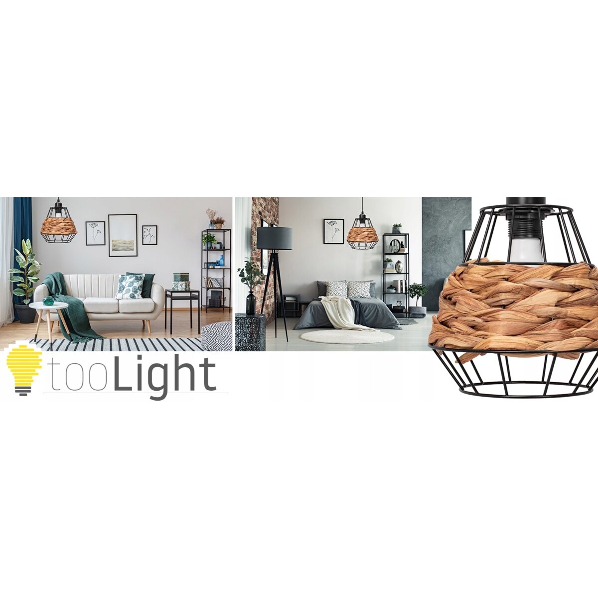 Lampa Wisząca Sufitowa Natural Pleciona E27 Boho