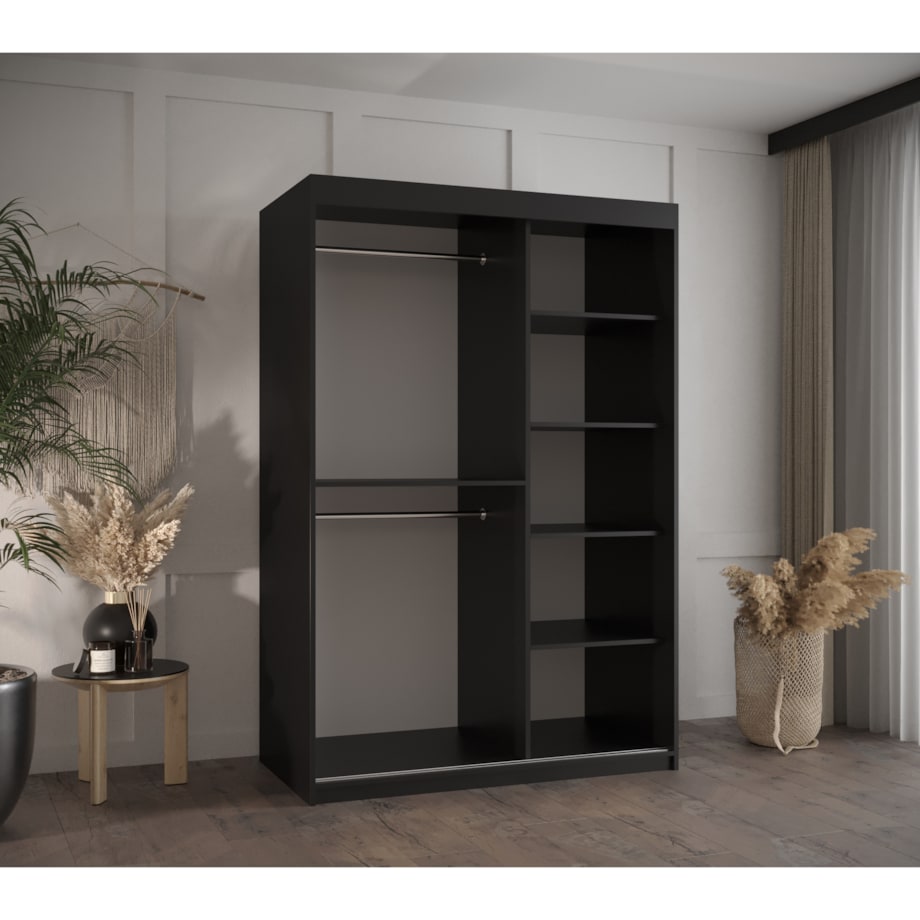 Szafa przesuwna Garderoba PLECIONKA WIEDEŃSKA 2 120 czarny