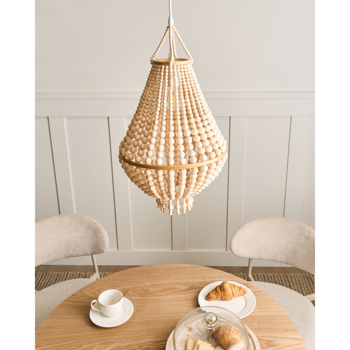 Żyrandol KUMBUKKAN Drewno Jasnobrązowy