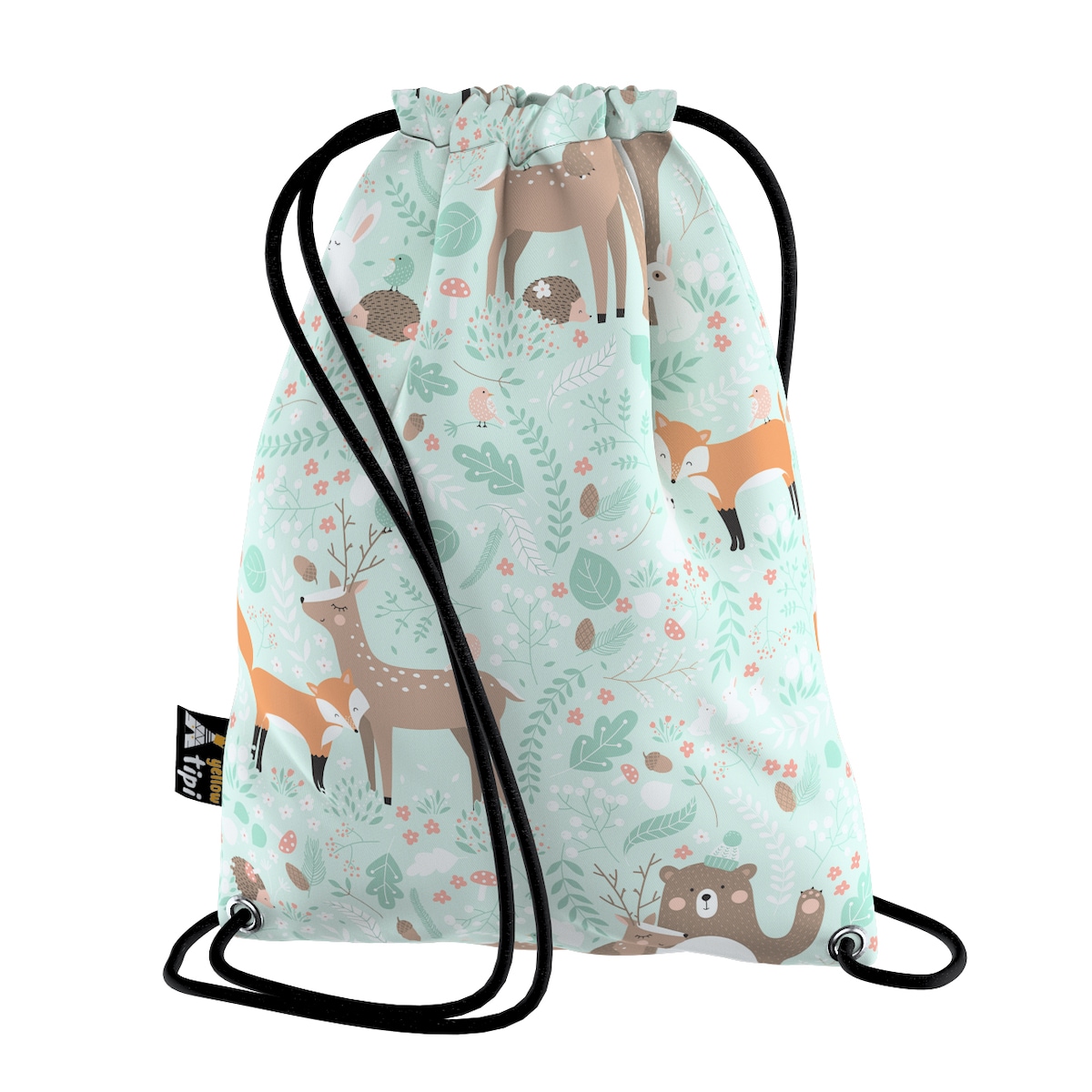 Worek plecak Kiddy, zielony, 28x40cm, Magic Collection