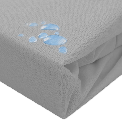 Prześcieradło ochronne wodoodporne z gumką 2w1, rozmiar 60x120 SMARTCEL kolor szary