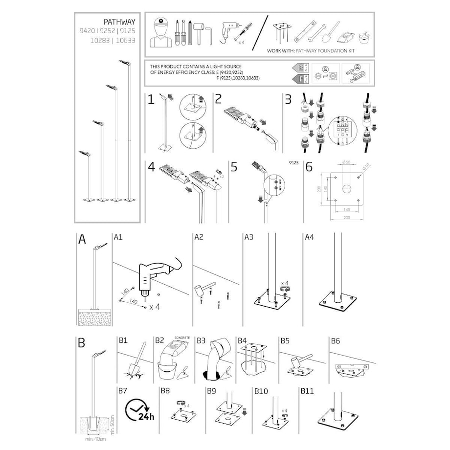 Ogrodowa lampa latarnia Pathway 10283 Nowodvorski LED 60W 3000K IP65 czarny
