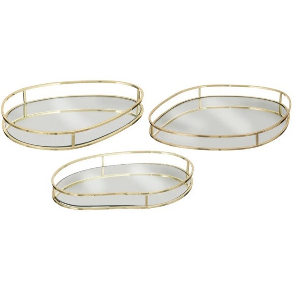 Taca złota lustrzana 3 szt. Barre