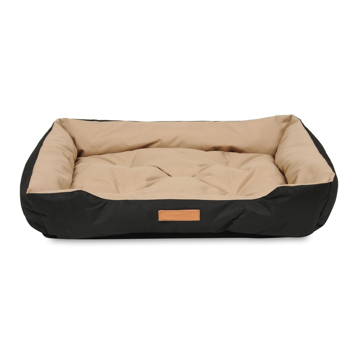 Animood Legowisko pikowane Milo rozmiar: uniwersalny, kolor: beżowy/czarny, materiał:kodura/wigofil