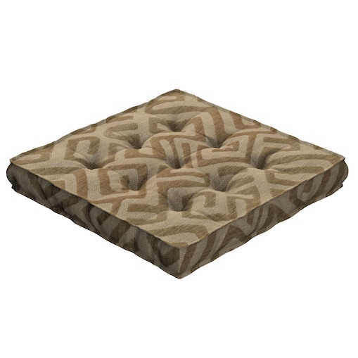 Poduszka na krzesło Kuba, kawowe wzory na beżowym tle, 40 x 40 x 6 cm, Cosy Home
