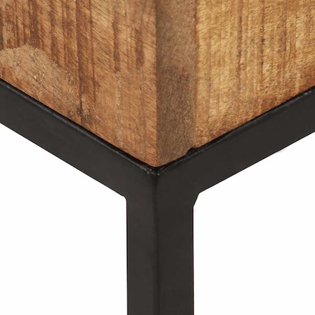 vidaXL Stolik boczny, 30x30x33 cm, surowe drewno mango