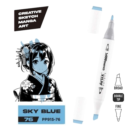 dwustronny marker kreatywny artix pp915-76 sky blue