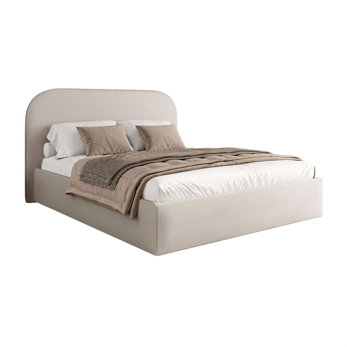 Łóżko tapicerowane OLIMPIA, pojemnik na pościel, s34, 160x200, Castel 04