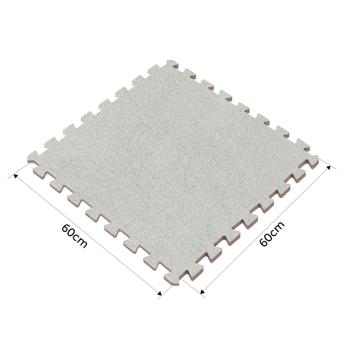 Puzzle dywanowe mata piankowa dywan 6szt. brązowa Massido