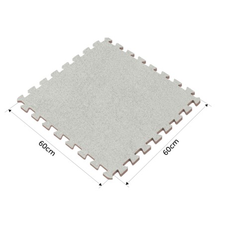 Puzzle dywanowe mata piankowa dywan 6szt. brązowa Massido