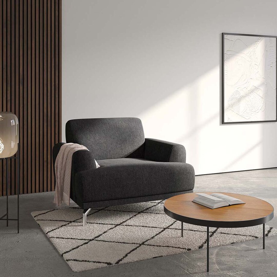 Fotel Puzo - ciemnoszary