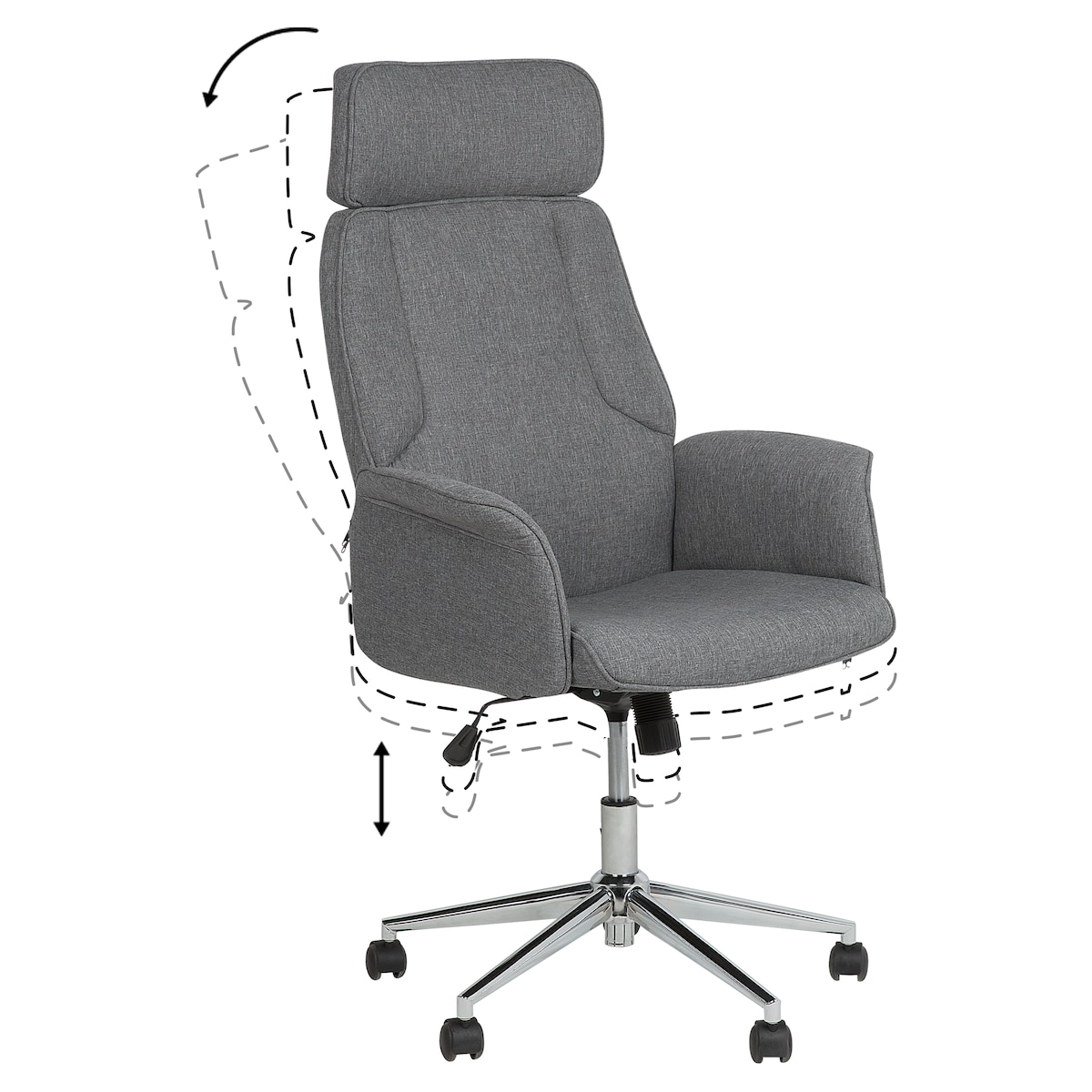 Krzesło biurowe PILOT Szary