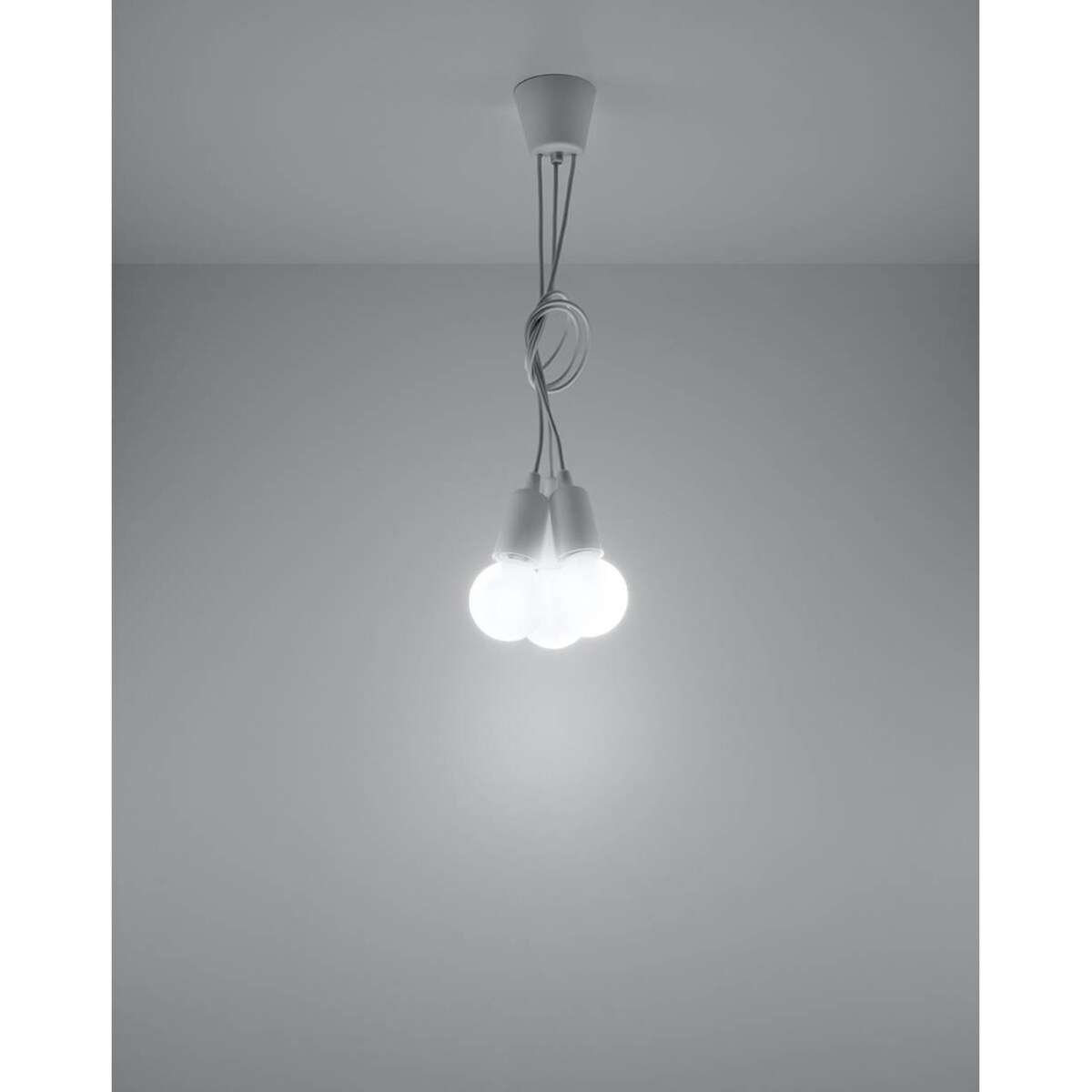 Lampa wisząca DIEGO 3 biała