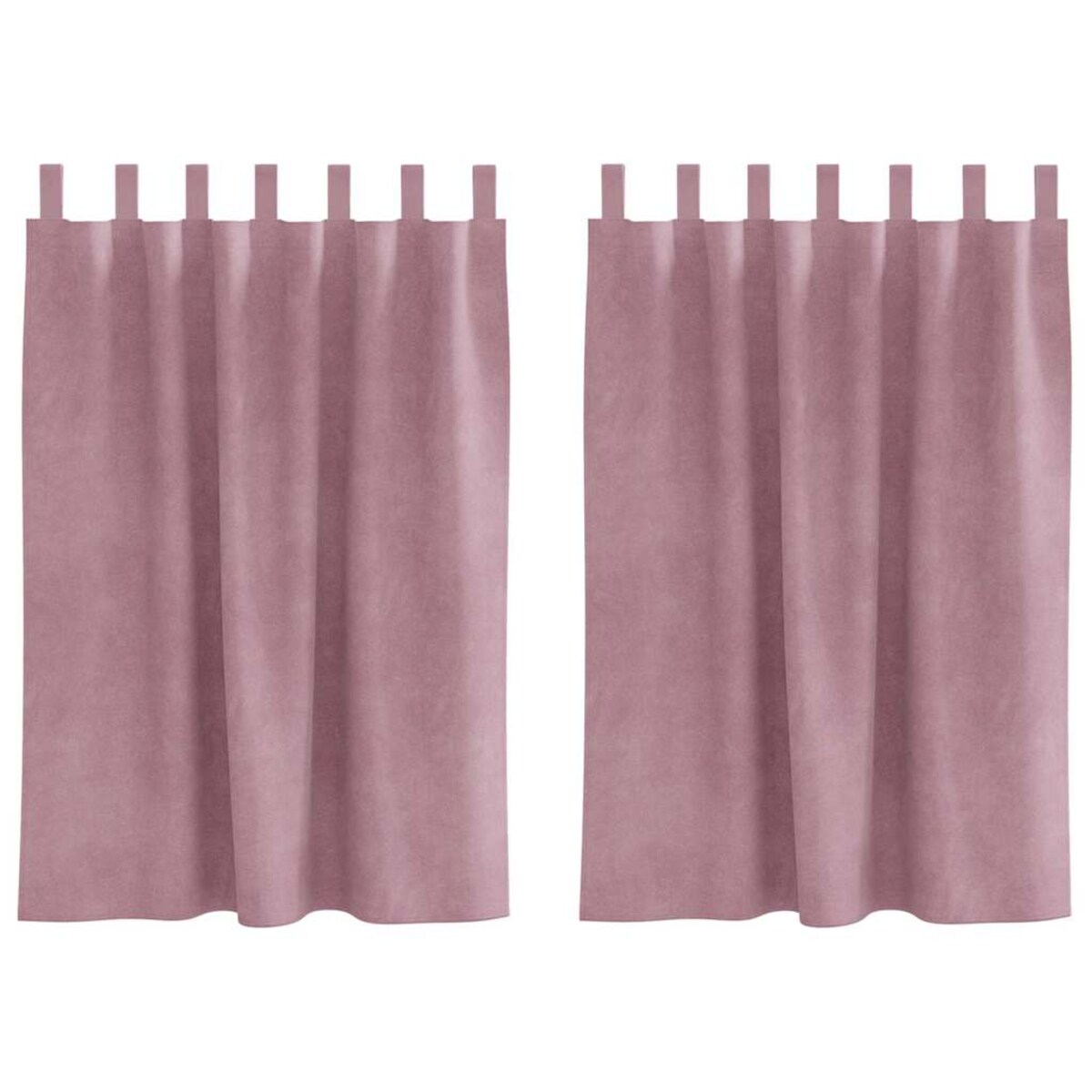 vidaXL Zasłony z zasłonami 2 pcs Ciemnoróżowy 140 x 140 cm Aksamit