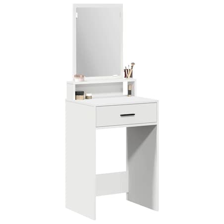 vidaXL Toaletka z półką Biały 50 x 41 x 140 cm Materiał drewnopochodny