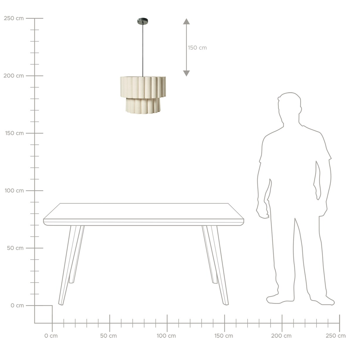 Lampa wisząca BELESSA Len Jasnobeżowy