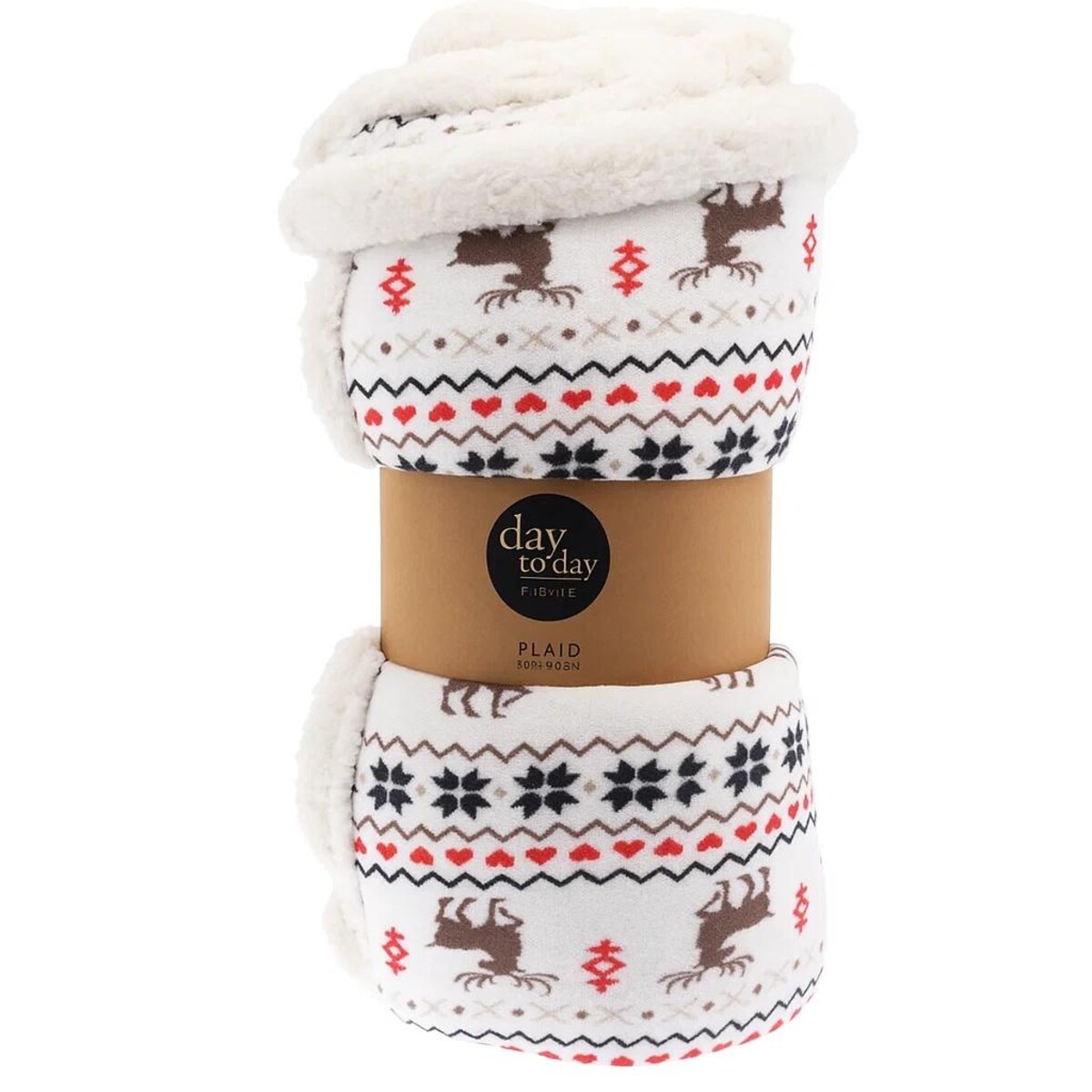 Dwustronny koc świąteczny, 130 x 160 cm