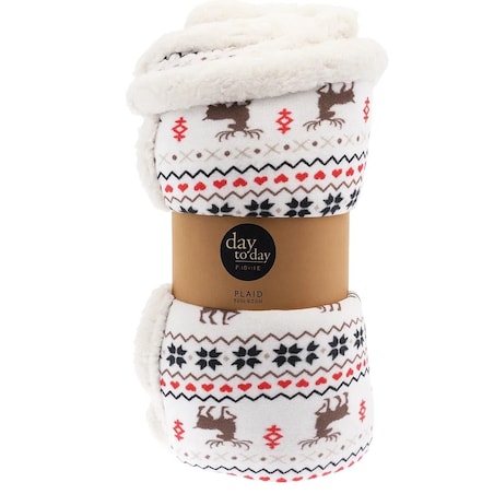 Dwustronny koc świąteczny, 130 x 160 cm