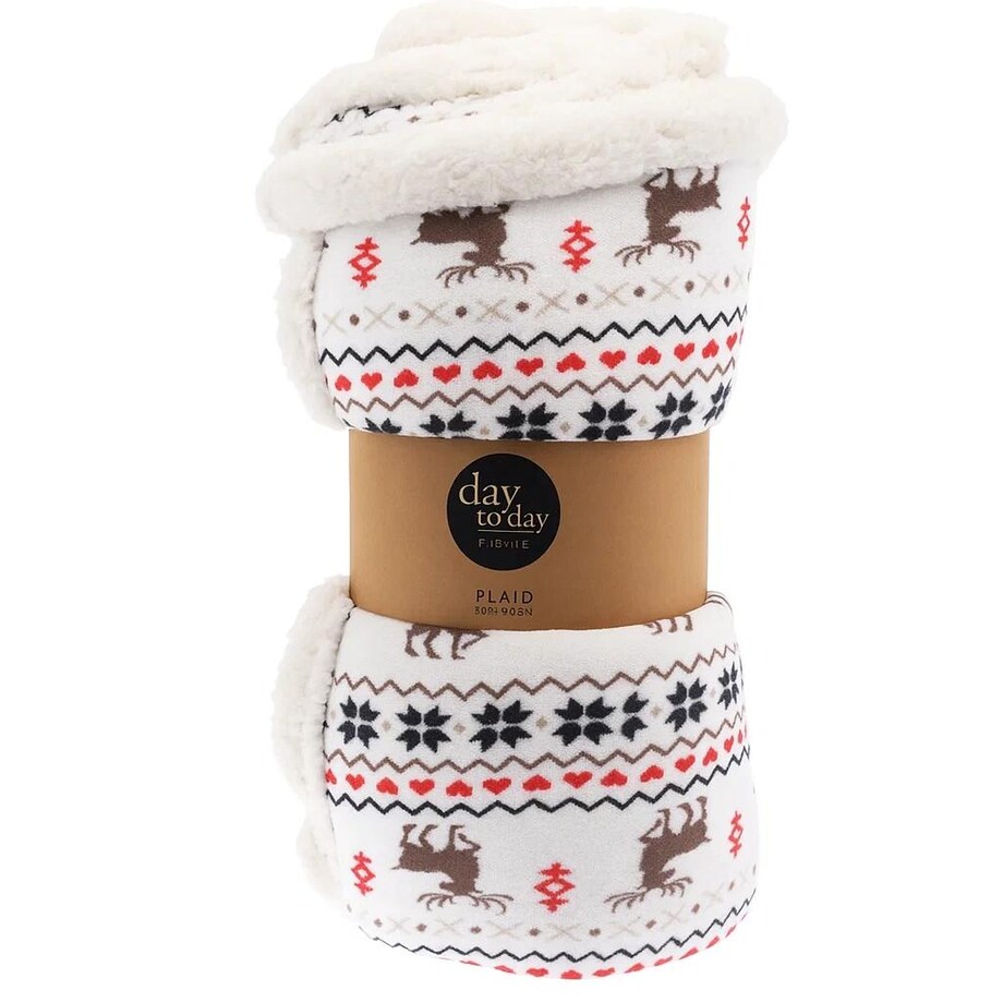 Dwustronny koc świąteczny, 130 x 160 cm