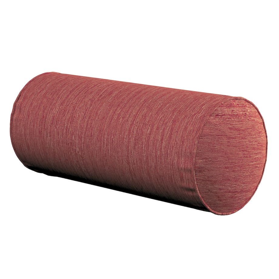 Poduszka wałek prosty, czerwony szenil, Ø16 x 40 cm, Chenille
