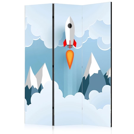 Parawan dwustronny Dla dzieci 135x172 cm 3-częściowy biały