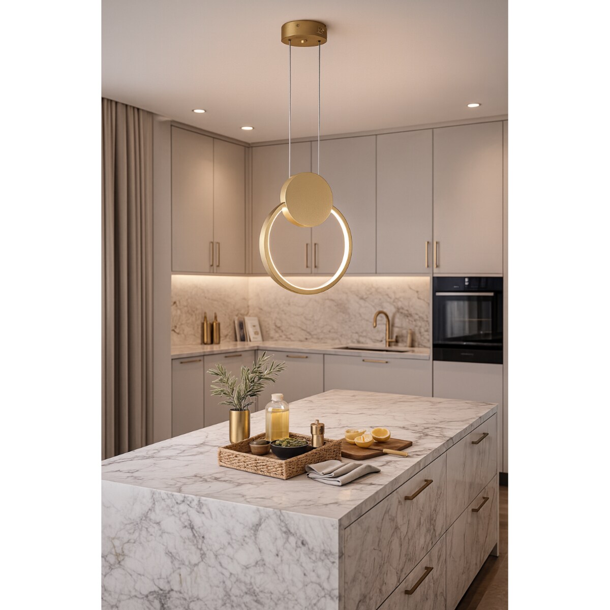 LAMPA WISZĄCA LUMINARIS ZŁOTA