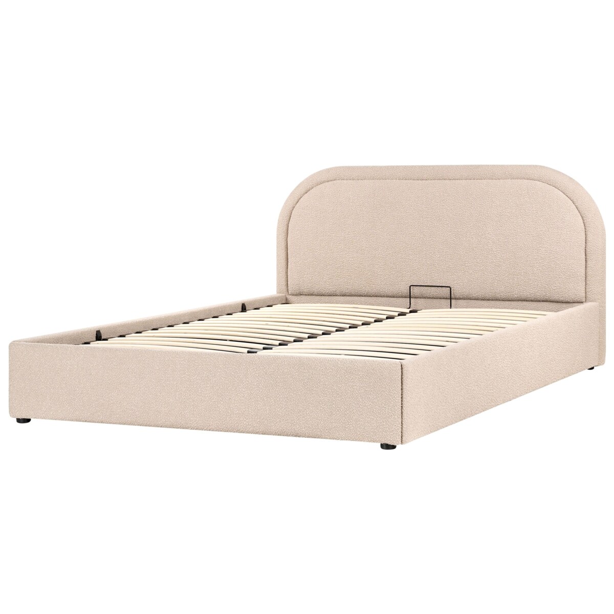 Łóżko z pojemnikiem Boucle QUILLIEN 160 x 200 cm Beżowy