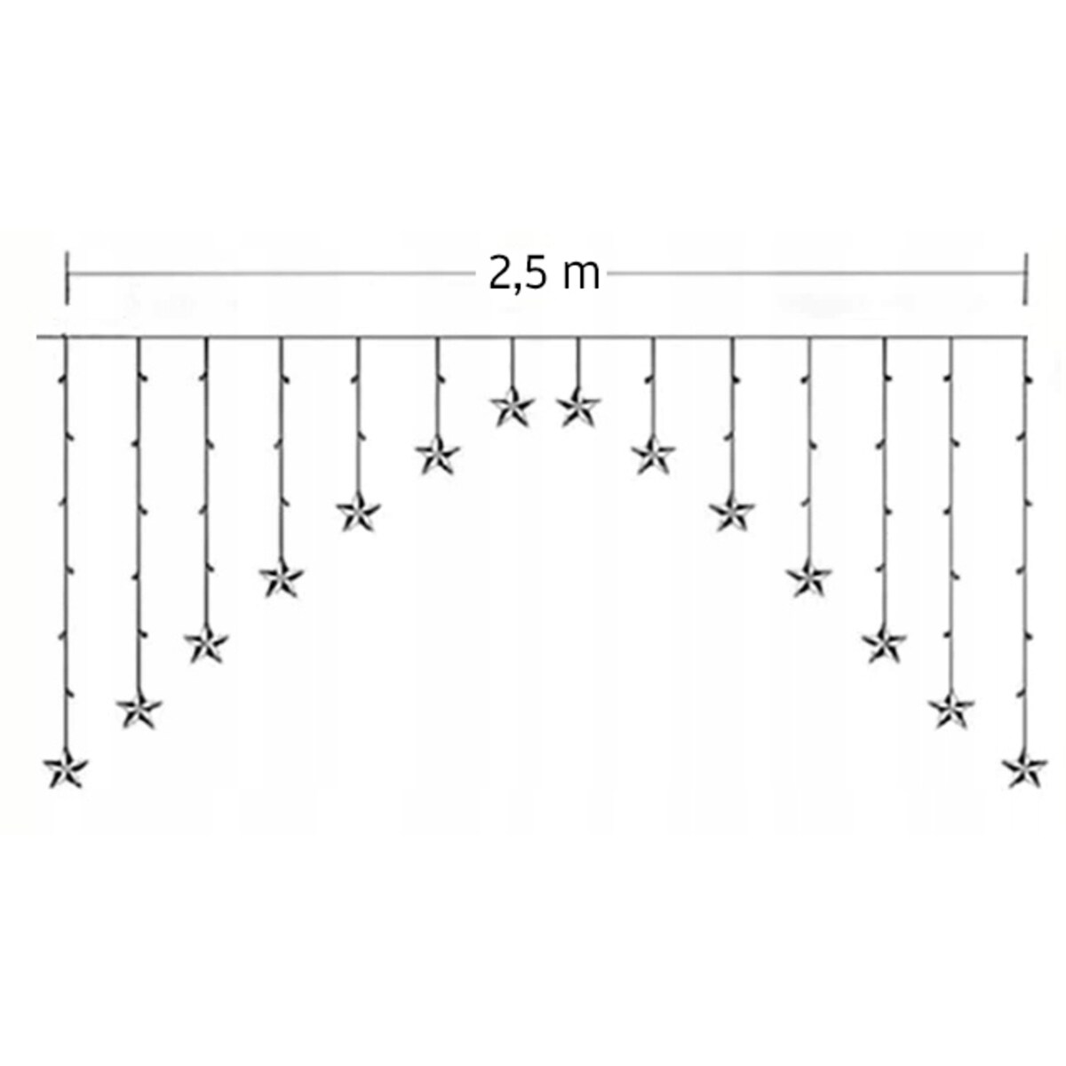 Kurtyna Led Z Pilotem Gwiazdy Wiszące Cd005