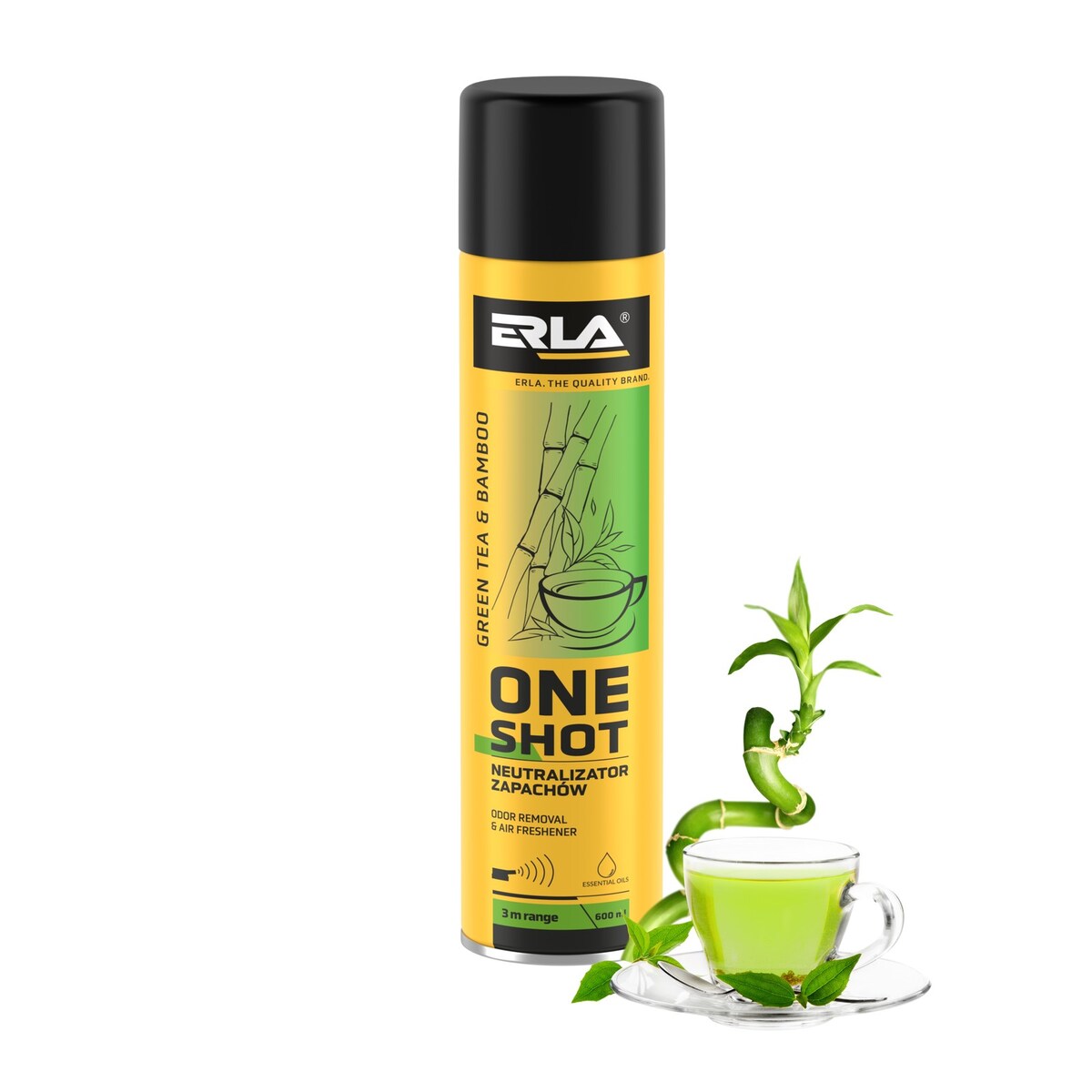 neutralizator zapachu erla one shot green tea &bamboo 600ml