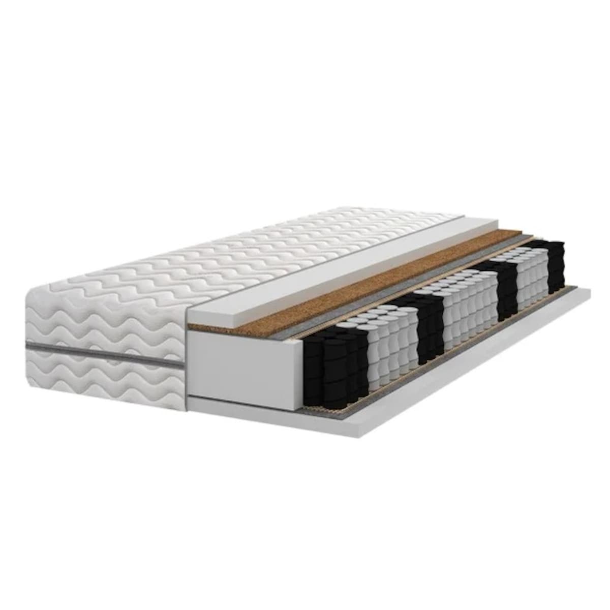 Materac pocket 7 stref + kokos H3/H4 , 19/20 cm - 80x200 cm