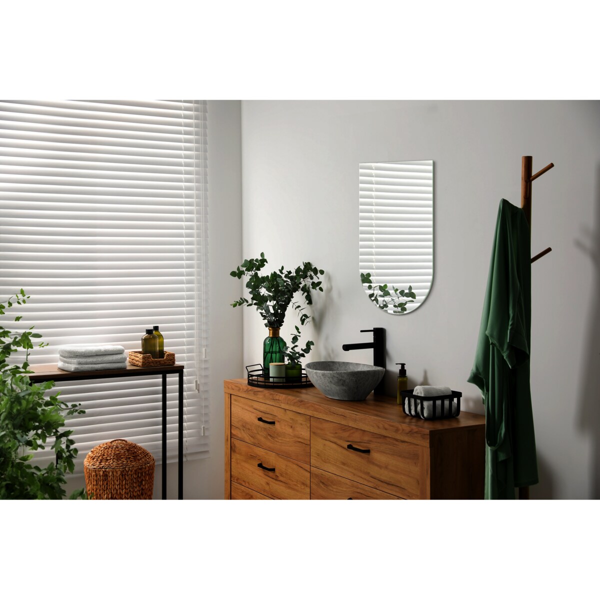 Lustro ścięty owal 50x90 cm