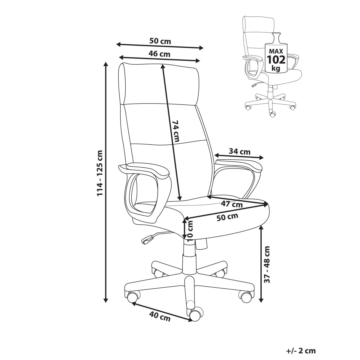 Fotel biurowy GURU Ekoskóra Beżowy