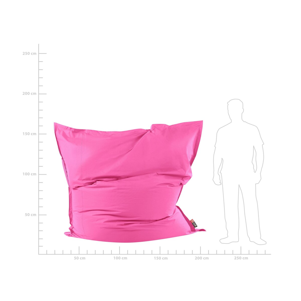 Pufa worek 180 x 230 cm fuksja