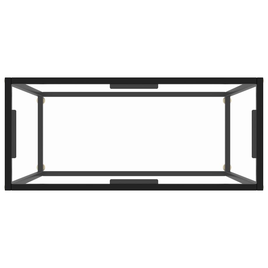 vidaXL Stolik konsolowy, przezroczysty, 80x35x75 cm, szkło hartowane