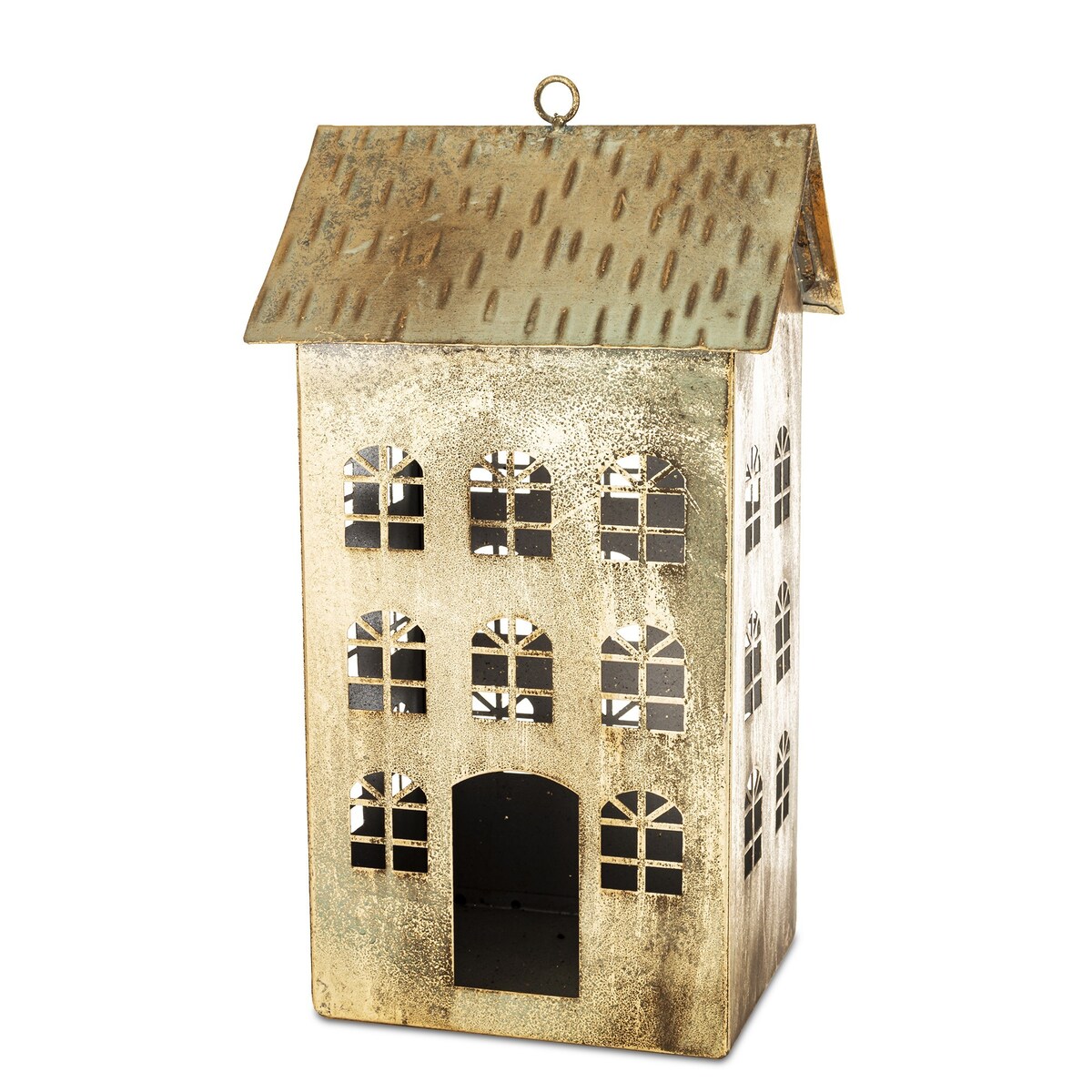 Metalowy domek złoty - II 33X18,5 cm BERAR