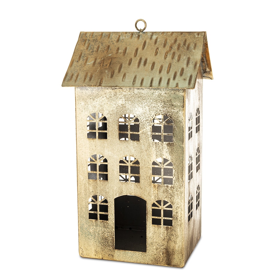 Metalowy domek złoty - II 33X18,5 cm BERAR