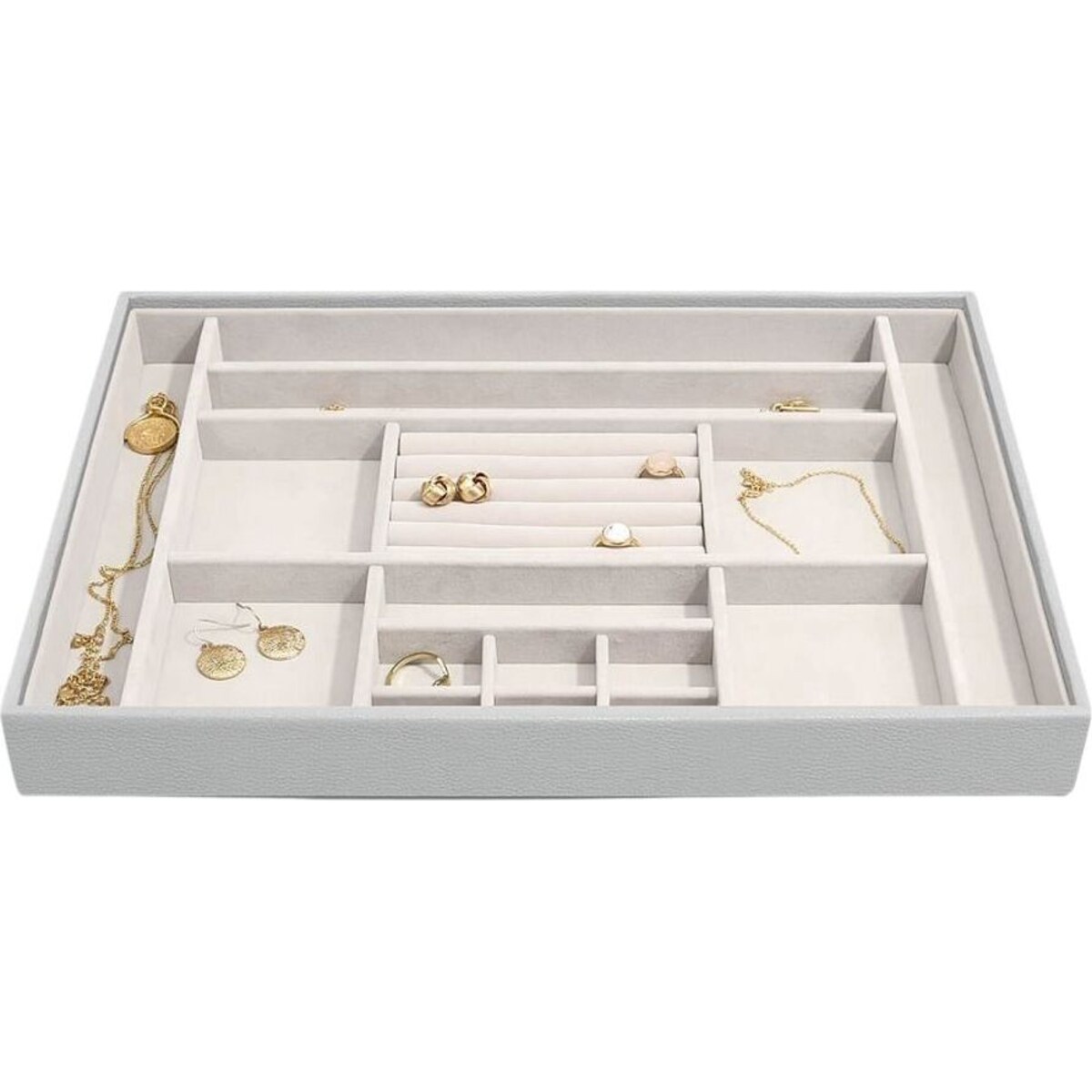 Szkatułka na biżuterię Stackers 16 komorowa supersize kamienna szarość