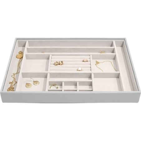 Szkatułka na biżuterię Stackers 16 komorowa supersize kamienna szarość