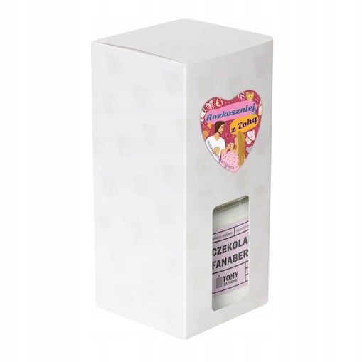 Zestaw prezentowy upominkowy "ROZKOSZNIEJ Z TOBĄ" herbata owocowa + świeca sojowa - prezent upominek na walentynki dla chłopaka dziewczyny niej niego żony męża kobiety faceta mężczyzny