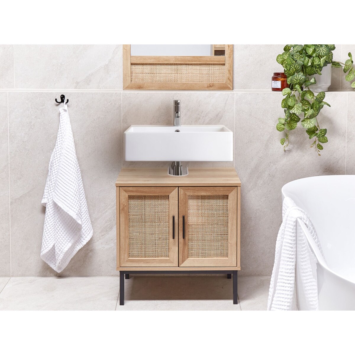 Szafka pod umywalkę ROSELL MDF Jasne drewno