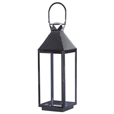 Lampion stalowy 54 cm czarny BALI