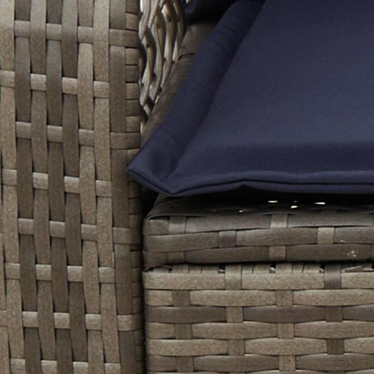 vidaXL Bujane krzesło ogrodowe z poduszkami, szare, polirattan